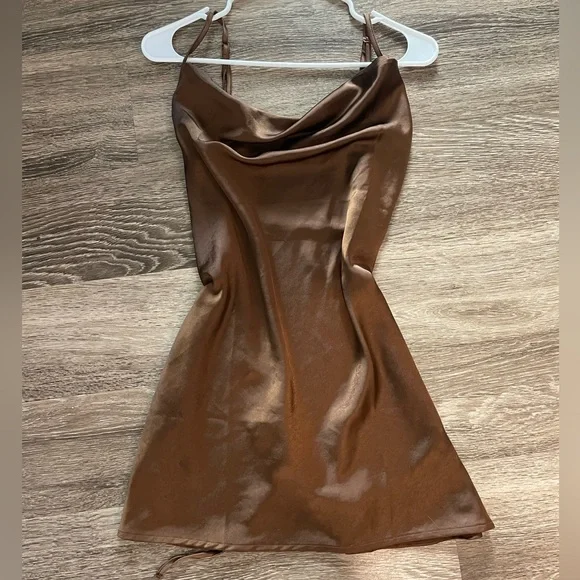 porter rustic brown dresser Motel Argyle Brown Jeeves Mini Dress – Dolls Kill main image 1